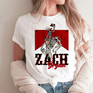 Zach Bryan Skeleton Tshirt Retro Zach Bryan Cowboy Bryan